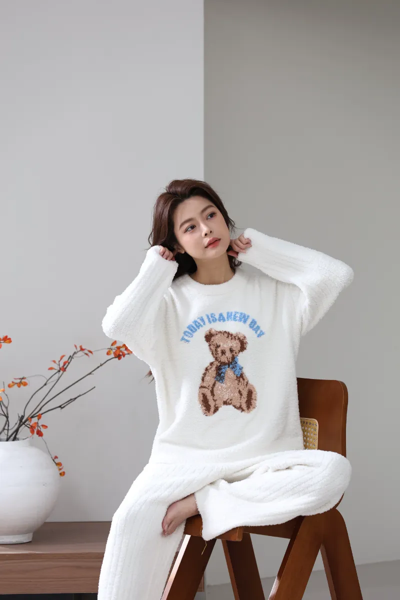 ชุด Homewear ขนแกะนุ่มสำหรับผู้หญิง
