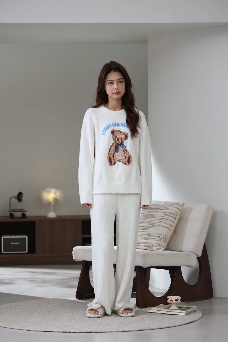 ชุด Homewear ขนแกะนุ่มสำหรับผู้หญิง ชุด Homewear ขนแกะนุ่มสำหรับผู้หญิง